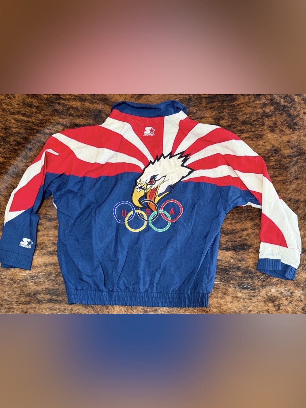 Vintage Starter Windbreaker Jacket 1996 USA Olympics Team eagle Mens Large 🦅